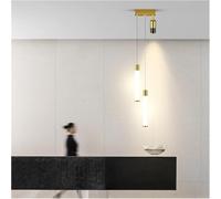 Gold Light Luxury Room Master Bedroom Head of A Bed Small Chandelier Modern Minimalist Net Red Simple Long Line Restaurantc,Lampe à Suspension