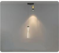 Gold Light Luxury Room Master Bedroom Head of A Bed Small Chandelier Modern Minimalist Net Red Simple Long Line Restaurantc,Lampe à Suspension