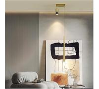 Gold Light Luxury Room Master Bedroom Head of A Bed Small Chandelier Modern Minimalist Net Red Simple Long Line Restaurantc,Lampe à Suspension