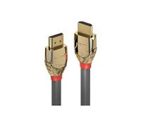 Lindy Câble HDMI Gold Line avec Ethernet, HDMI mâle-mâle, 3 m, triple blindage, gris, 4K