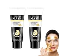 Gold Masque Peel Off Visage, Gold Peel-Off Mask, Peel-Off Anti-Wrinkle Face Mask, Golden Exfoliating Mask, Gold Foil Peel Off Face Mask, Gold Face Mask Moisturizes Reduces Wrinkles (2PC)