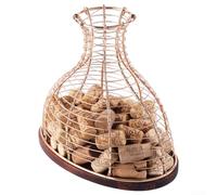 Gold Metal Cork Holder Basket for Red Wine(gold)