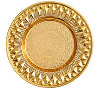 Gold Metal Serving Tray 20cm European Style
