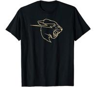Gold Mr Beast Black Cotton Tee T-Shirt Black Manches Courtes(Small)