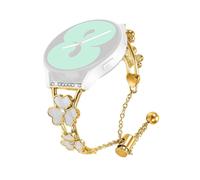 (Gold, Multicolor) For Garmin vivoactive 5/GarminActive 5 Watchband Heart Clover Decor Zinc Alloy Metal Strap