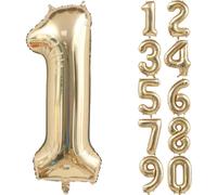 Gold Number Balloon, Gold Foil Balloon, 1St Birthday Balloon, Giant Foil Balloon, Decoration For Party, Wedding, Children'S Birthday (Number 1)
