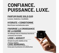 Gold Oud Baume Barbe Pour Homme ¿ Creme Baume Hydratante Avec Beurre De Karité & Huile De Coco ¿ Soins Barbe Pour Homme - Coiffage En Profondeur - 50g