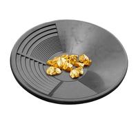 Gold Pan, Mining Tools, 13.78 inches Ergonomic Design & Lightweight Build, Golds Panning Tool for Turbulence, Digging, River, Bedrock, Mountain, Outdoors Adventures, and Exploration Activities