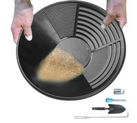 Gold Panning Kit - Manual Sifting Tool for Prospecting | Gold Pans for Beginners Enthusiasts Hobbyists, Ideal for Outdoor River Stream Beach and Wilderness Exploration Adventures