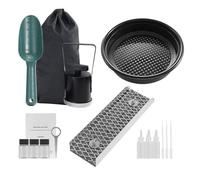 Gold Panning Kit with Sluice Box, Small Portable Mining Toys, Durable Gold Panning Set with Miner Moss, Outdoor Exploration Kit for Lakes, Rivers, Streams, Fun Adventure Activityor Kids and Adults