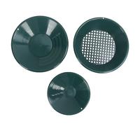 Gold Panning Pan 3Pcs Kit de Poêle de Lavage d'or en Plastique Abs Outils de Prospection de Dragage d'or Ronds à Commande Manuelle pour l'extraction d'or Niobium Minerai de Fer