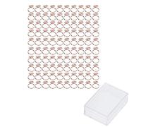 Gold Paper Clips 100Pcs | Quality Protective Electroplating Process | Cute Planner Clips for Office Documents/School Papers/Home Organization | Ring & Flower Shapes (Rings Shape)