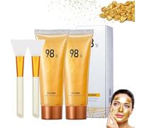 Gold Peel Off Mask, Gold Masque Visage, Masque Peel Off, Masque pour le Visage Anti-âge en or, Nettoyage en Profondeur des Pores Masque Hydratant Visage, Eclaircissant Nourrissants