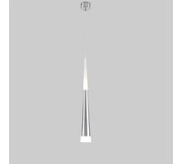 Gold Pendant Bar LED Long Tube Hanging Ceiling Lamp Black Acrylic Suspension Droplight Linear Chrome Foyer Chandelier for Staircase, Bedside, Bedroom(Silver,White Light)