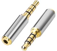 Gold Plated Adapters 2.5mm Female To 3.5mm Male Audio Connector For Headphones3.5mm To 2.5mm Jack ConverterHeadphone Jack Adapter4 Pin TrsStereo Or Mono