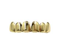Gold Plated Tooth - Gold Plated Hiphop Tooth | Brace Caps Brace Teeth, Copper Tooth Caps Party For Cosplay Costumes, Portable Christmas Mouth Brace
