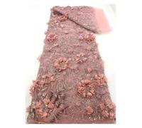 Gold Powder Sequin Wedding Dress Three-dimensional Lace Fabric Women Party Dresses(Color 3)