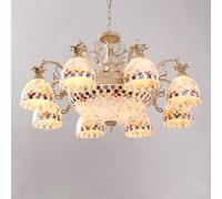 Gold s Style Antique lamp Sconce Light Conch Glass Compatible with Bedroom Living Room Ceiling fixtures (Body Color : 3 Lights) (8 lights)
