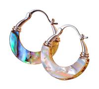 Gold Shell Dangles, Natural Colorful Sea Jewelry, Lightweight Drop Earrings, Boho Bridal Party Accessories, Tropical Statement Pieces for Proposals, Jewelry Category, Handcrafted Beach Style