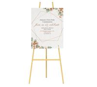 Gold Sign Chevalet réglable de 110 cm, en métal, grand sol, pour mariage, idéal pour les fêtes prénatales et les fêtes d'anniversaire, signalisation, illustrations d'art (1)