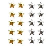 Gold Silver Star Fridge Magnets, 20PCS Strong Magnetic Stars for Kitchen Home Whiteboard(Gold+Silver)