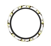 Gold Star Housse de volant de voiture pour homme et femme - Protection élastique antidérapante et respirante en soie glacée - Universelle de 38,1 cm - Convient pour voiture, SUV, camion