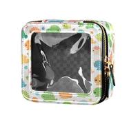 Gold Star Petite trousse de maquillage étanche transparente pour sac à main avec fermeture éclair pour femme, Caméléon mignon dessin animé enfants coloré, 1 Size