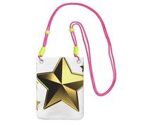 Gold Star Sac à bandoulière pour téléphone portable et femme - Étanche - Mini sac à main pour téléphone portable - Petit sac à bandoulière avec sangle réglable - Pochette de voyage pour téléphone