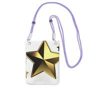 Gold Star Sac à bandoulière pour téléphone portable et femme - Étanche - Mini sac à main pour téléphone portable - Petit sac à bandoulière avec sangle réglable - Pochette de voyage pour téléphone