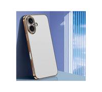 (Gold) SULADA Compatible For iPhone 16 Case Electroplated AG Matte Anti-Fingerprint TPU Phone Cover