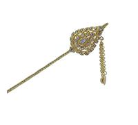 Gold Thai Hair Stick For Buns Traditional Silver Pichel Pin Fork Thai Hair