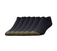 Gold Toe 656f Cotton No Show Athletic Socks, Multipairs Chaussettes décontractées, Noir, XL (Lot de 6) Homme