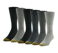 Gold Toe Cambridge Crew Lot de 6 paires de chaussettes pour homme, Assortiment de bruyères pour homme, Large