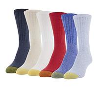 Gold Toe Chaussettes décontractées côtelées, Chambray (6 Paires), M (Lot de 6) Femme