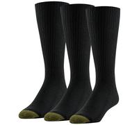 Gold Toe Chaussettes décontractées pour homme, Noir (3 paires), X-Large