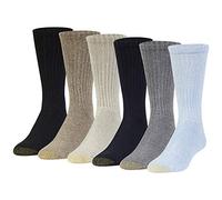 Gold Toe Harrington Crew Chaussettes multipaires décontractées, Bleu délavé/Clair (6 Paires), L (Lot de 6) Homme