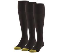 Gold Toe Lot de 3 paires de chaussettes métropolitaines pour homme Marron Taille L, marron, L