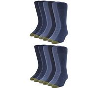 Gold Toe Stanton Crew Socks, Multipairs Chaussettes, Chambray/Denim/Midnight (12 Paires), L (lot Homme