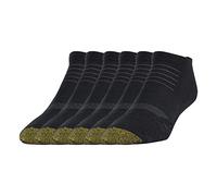 Gold Toe Tech Sport No Show Lot de 6 paires de chaussettes pour homme Noir, Noir, Taille unique