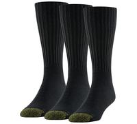 Gold Toe Ultra Tec Performance Crew Athletic Socks, Multipairs Chaussettes, Noir, L (Lot de 3) Homme