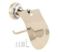 Gold Vintage Toilet Paper Holder with Exquisite Blue and White Porcelain Decor Space Organization Convenient Use Bathroom Daily Use Tissue Holder for Bathroom Kitchen Tissue Holder