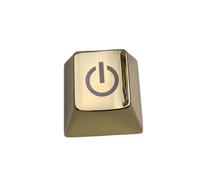 (Gold) Zinc Alloy Keycap Metal ESC Keycap with Engraved Power Switching Sign For Mechanical Keyboards Customization Silver