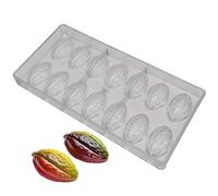 Goldbaking Cacao en forme Moule à chocolat en polycarbonate DIY Moule Plastique rigide Candy bac