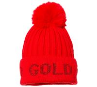 Goldbergh - Bonnet en laine à pompon - Hodd Flame en Laine - Rouge Rouge