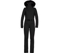 Goldbergh - Combinaison de ski softshell en PrimaLoft® - Parry Faux Border Ski Jumpsuit Black pour Femme en Softshell - Taille 38 HO - Noir Noir 38 HO