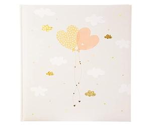 goldbuch 08386 Album Photo de Mariage Motif cœur Ballooning Hearts Turnowsky avec 60 Pages Blanches et intercalaires en Cristal Motif cœurs et Ballons Impression d'art avec gaufrage doré et Relief