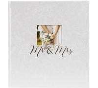 Goldbuch Album Photo de Mariage Mr. & Mrs avec 60 Pages Blanches et pergamin, Album Souvenir avec découpe pour Votre Propre Image, Album en Papier Fini gaufré argenté env. 30 x 31 x 4 cm