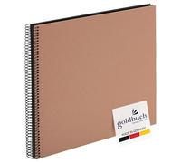 goldbuch 25 719 Bella Vista - Album photo à spirale - Noisette - En lin - Avec 40 pages noires - Pour la personnalisation - Album de souvenirs - Marron - 35 x 30 x 2,8 cm