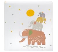 goldbuch 27 005 Elephant Tower Album photo pour bébé 60 pages blanches avec intercalaires en cristal Blanc 31 x 30 x 4 cm