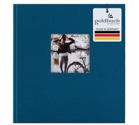 goldbuch 27 930 Bella Vista Album photo avec découpe pour photo Bleu pétrole 30 x 31 cm 60 pages noires avec intercalaires en cristal